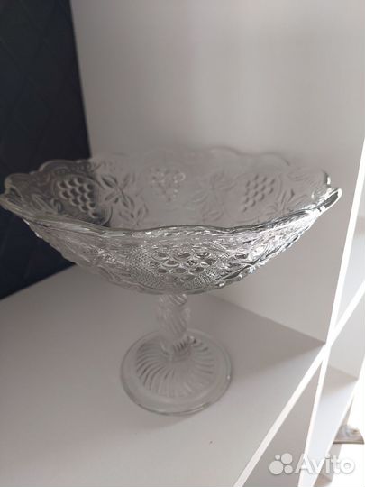 Ваза для фруктов хрусталь