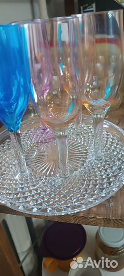 Фужеры Гусь-Хрустальный и поднос