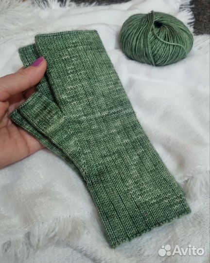 Митенки вязаные ручной работы
