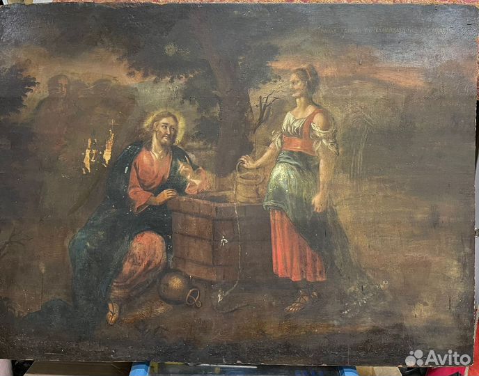 Икона беседа Иисуса Христа с самарянкой