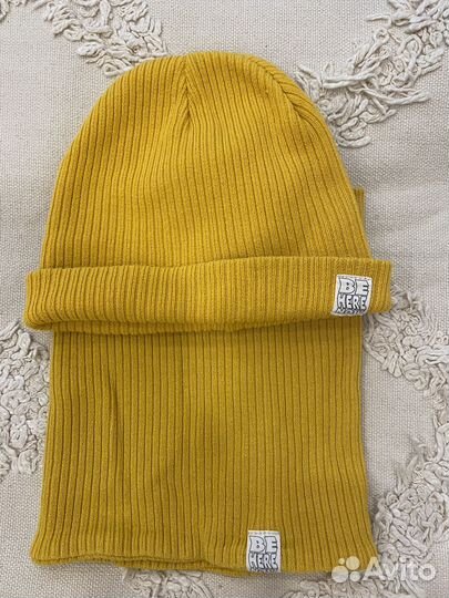 Снуд и шапка бини детская