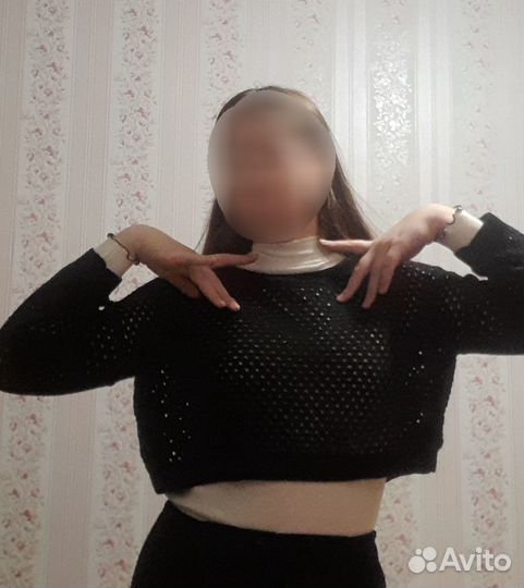 Кофта вязаная сетка