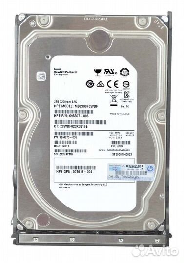 Жесткий диск HP 797526-001 2Tb 7200 SAS 3,5