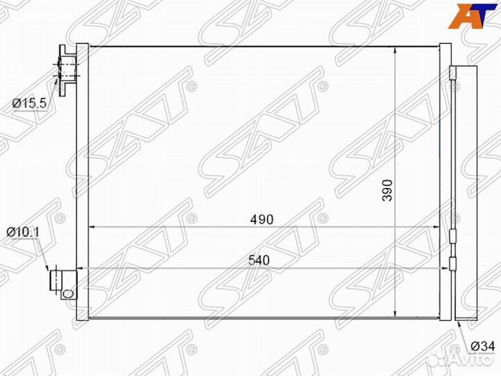 Радиатор кондиционера Renault Logan 14- н.в