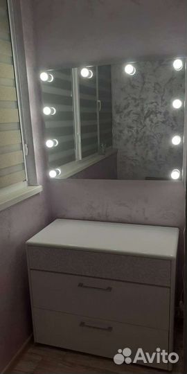 Безрамное гримёрное зеркало