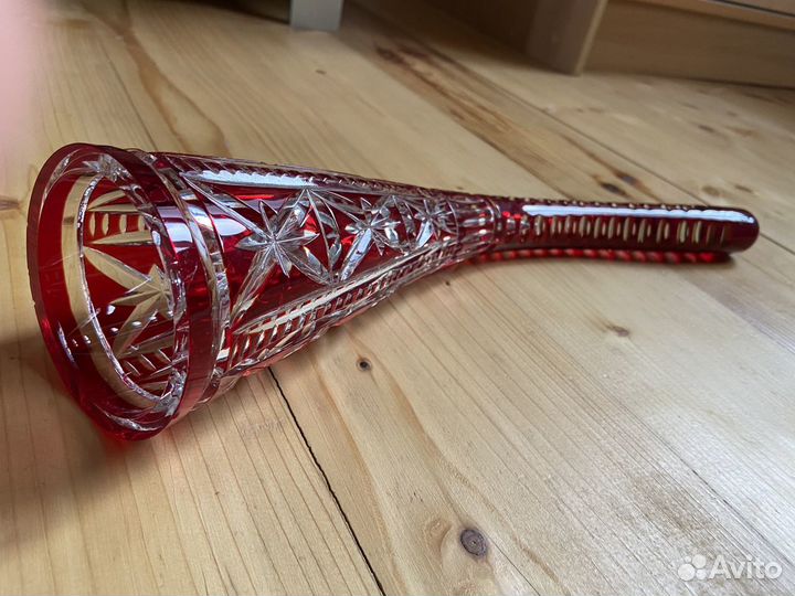 Хрустальный рог красный СССР