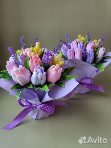 Букет из мыла ручной работы