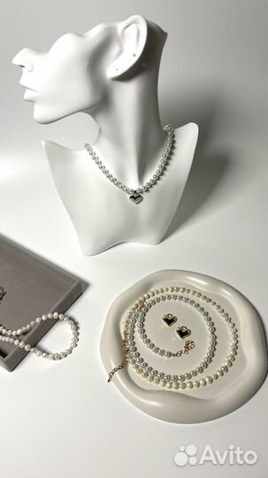 Чокер из натурального жемчуга 40 см