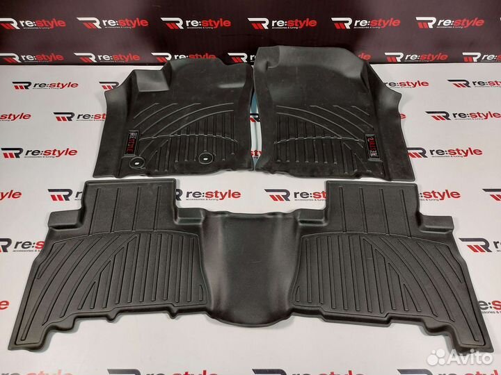 Ковры салона Restyle Prado 150 Левый руль Черные