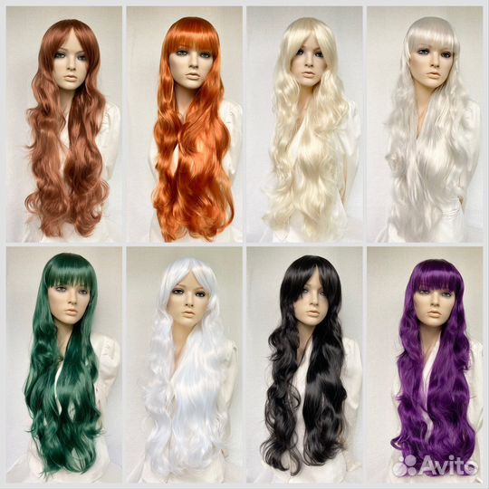 Парик белый блонд рыжий