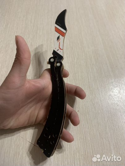 Деревянный нож бабочка