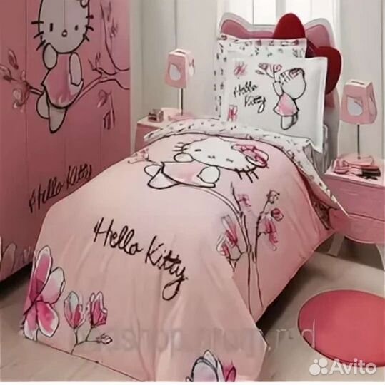 односпальный комплект детский. детское постельное белье. односпальный комплект детский. постельное белье с хеллоу китти. софи де марко детское постельное белье.