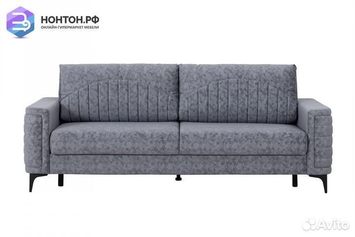 Диван тик-так Руди серо-синий