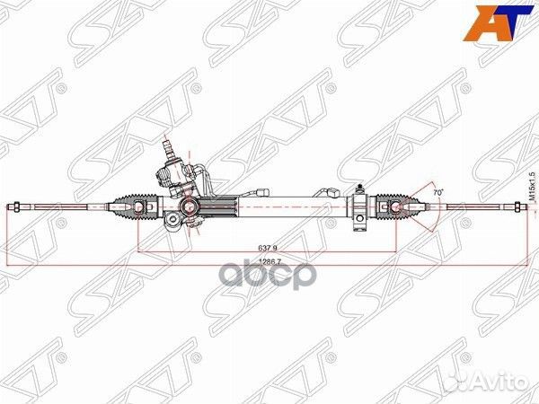 Рейка рулевая lexus RX300 MCU15 4WD 00- LHD ST
