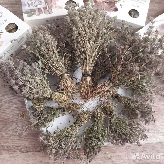 Травы сушёные для чая: Чабрец, душица, липа,мята