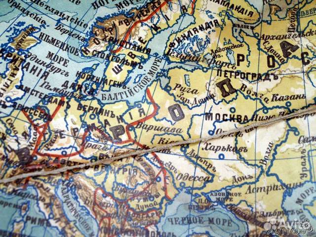 Карта мира 1889 К-з а. Ильина