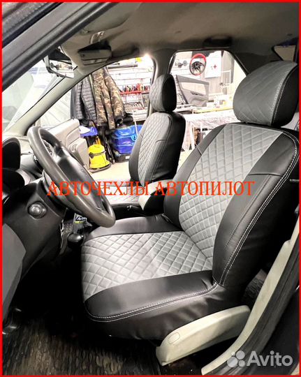 Чехлы Автопилот Renault Logan 1 из экокожи Ромб