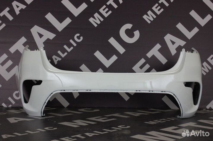 Бампер белый Киа рио 2017 года задний