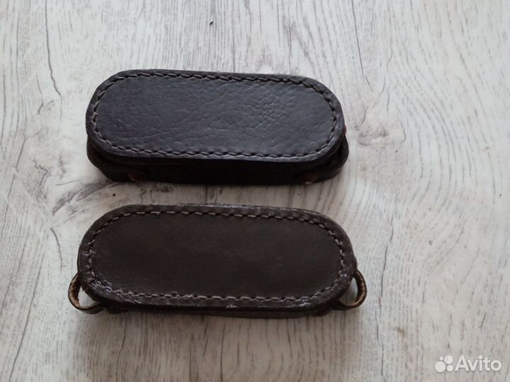 Кожаный ремень с дождевиком для бинокля Б8, Б12