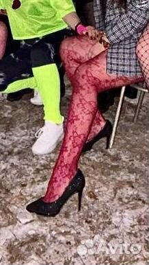 Туфли чёрные вечерние 39 блестящие