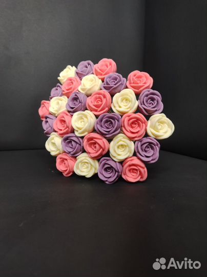 Букет Роз из Белого Бельгийского Шоколада - 29шт