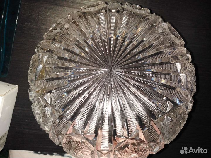 Салатник хрустальный гдр новый