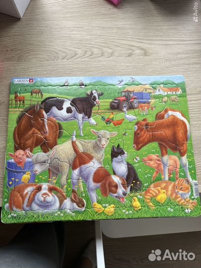 Пазлы larsen для малышей 2шт