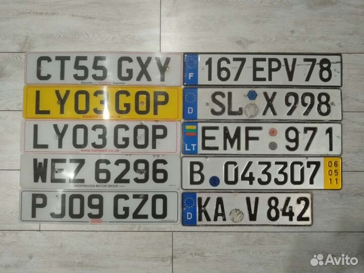 Автомобильные номера Европы