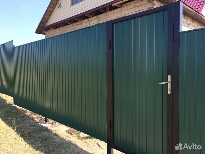 Забор из профлиста под ключ