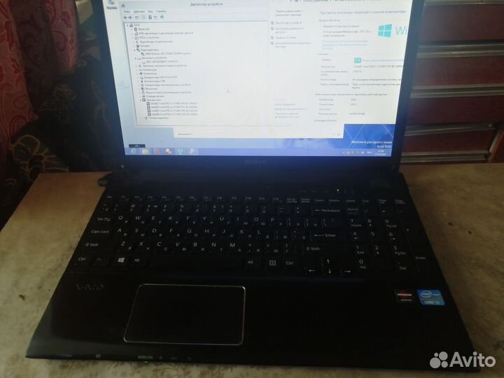 Ноутбук sony i3 4gb 1gb видеокарта
