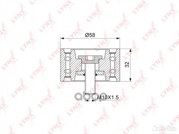 Ролик обводной ремня грм PB3145 lynxauto