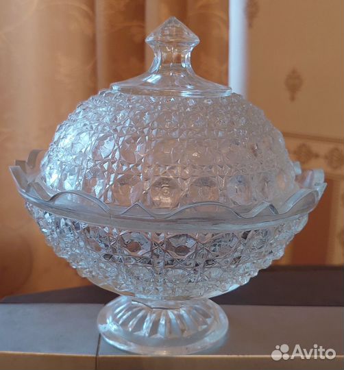 Ваза для фруктов хрусталь