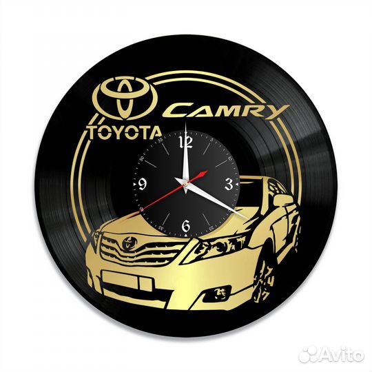 Toyota Camry, золото №3 часы из винила