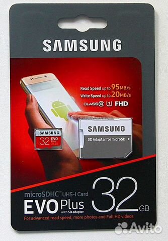 Samsung EVO Plus microsdhc 32 гб гаранти Ситилинк