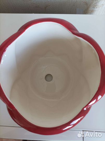 Набор керамических горшков Роза с поддонами