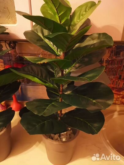 Искусственные растения в горшках