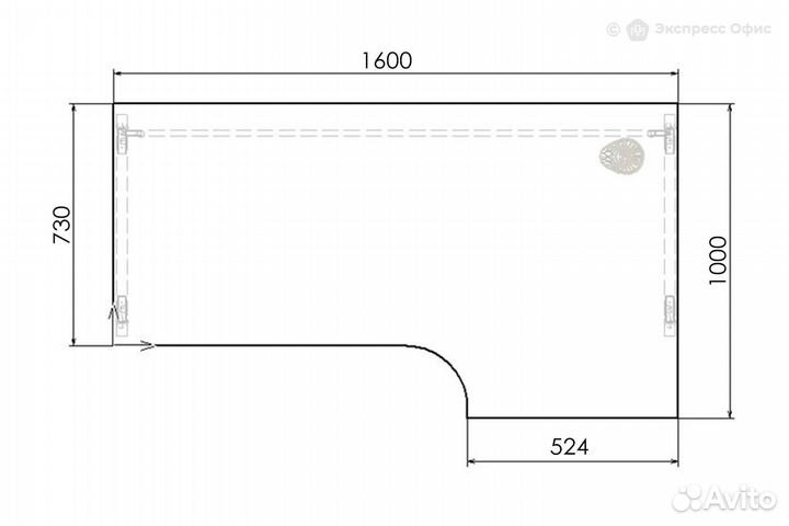 Стол письменный правый Vasanta V-46п