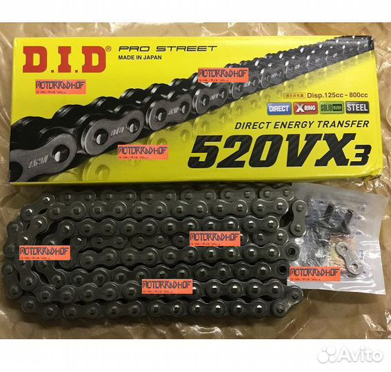 Цепь приводная для мотоцикла DID 520VX110