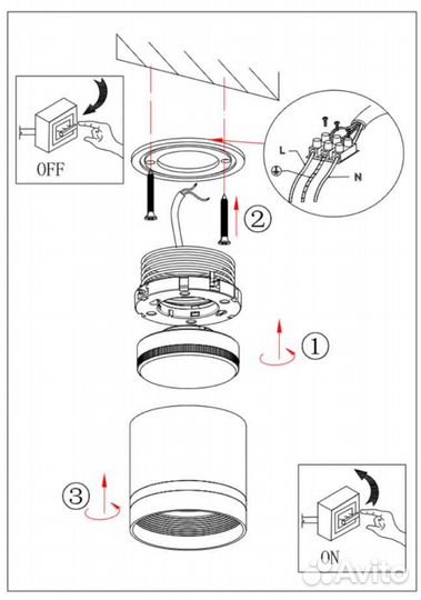Светильник потолочный накладной