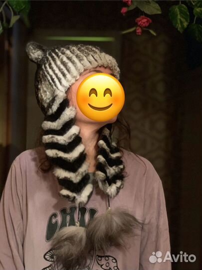 Шапка меховая женская с ушками