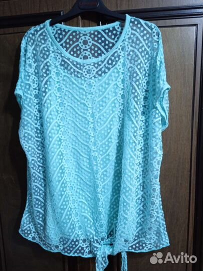 Кружевная накидка с майка