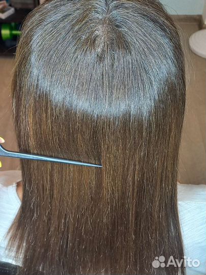 Кератиновое выпрямление волос