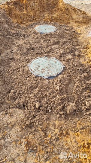 Установка септиков из бетонных колец