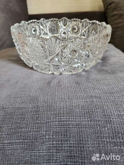 Ваза для фруктов хрусталь