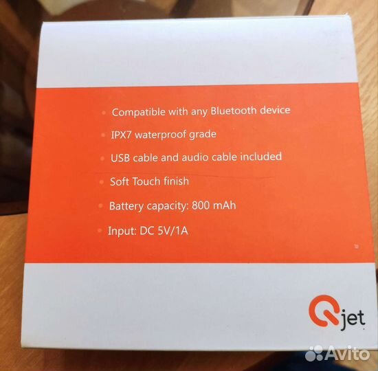 Блютуз колонка QJet (IPX7)