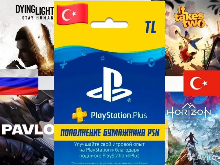 Пополнение PSN карты PlayStation PS Plus EA Play