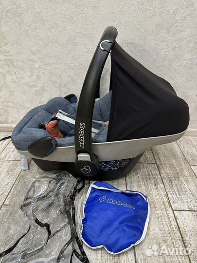 Автолюлька maxi cosi + дождевик + москитная сетка