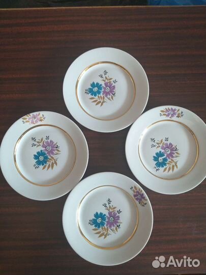 Тарелки новые с историей, фарфор,Бронница,ссср