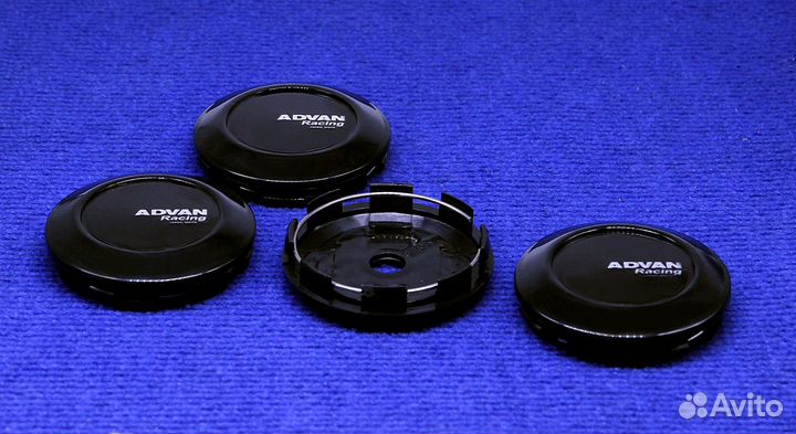 Колпачок для литого диска Advan Racing 77 мм чер