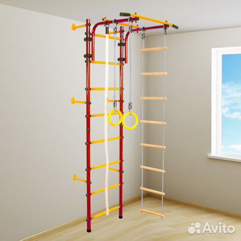 Детская шведская стенка UA красная